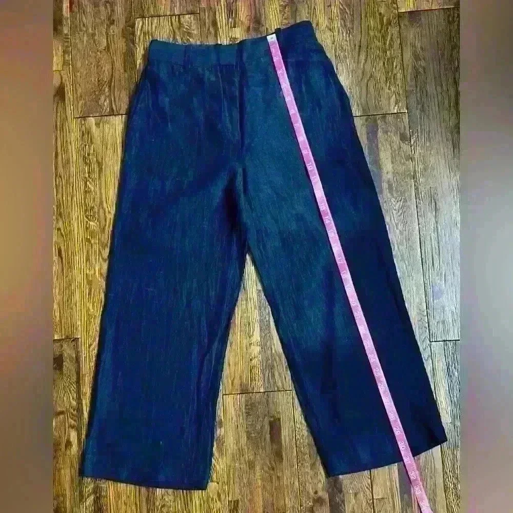 ARITZIA BABATON The Agency Crepe Cropped Pant in Navy